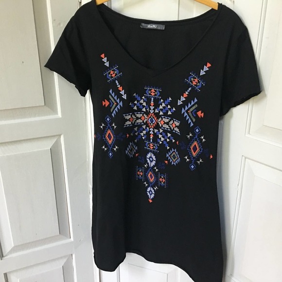Miss Me Black Tribal Cotton Dress - Picture 8 of 10